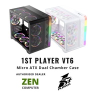 # 1ST PLAYER™️ VT6 | Dual Chamber Micro ATX Case #