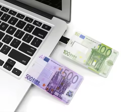 USB Flash Drive 4GB 8GB 16GB 32GB 64GB 128GB Dollars Bank Card Pen Drive Memory Euro USB 2.0 Stick P