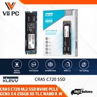 KLEVV CRAS C720 M.2 SSD NVMe PCle Gen3 x4 512GB 3D TLC NAND R/W Up to 3400MB/s &amp; 2400MB/s Internal Solid State Drive