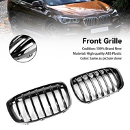 2PCS Gloss Black Front Kidney Grille Grill Fit BMW X1 F48 F49 2016-2018