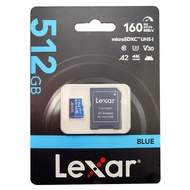 Lexar BLUE 512GB microSDXC UHS-I Card w/ SD Adapter (R:160MB/s), LMSBLUE512G-BNANC