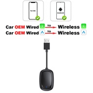 TIMEKNOW New 2 In1 CarPlay & Android Auto Mini Box Wireless CarPlay Adapter Wired to Wireless CarPla