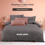 Marie Claire ( NEW COLOUR )MORPHEUS cotton solid 950TC| Fitted Sheet Set | Bedsheet | Bedsheet Set (