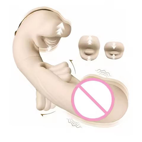 Realistic Flapping Tongue Vibrator for Women Powerful Sucker Thrusting Vagina Massager G Spot Stimul