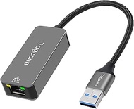 USB to Ethernet Adapter 2.5G, USB-A 3.0 to RJ45 2.5Gigabit LAN (2500Mbps) Network Internet Dongle Ad