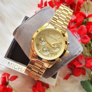 Original Michael Kors MK5055 Ladies Runway Chronograph Gold Tone Watch