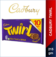 Cadbury Twirl Chocolate Bar, 215 g (10 Bars)