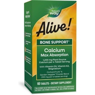 Nature's Way Alive Calcium Max Absorption, 60 Tablets Bone Support*, Plant Source Calcium, Vitamin D