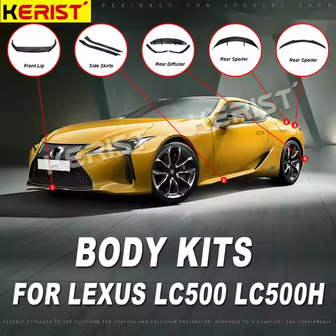Carbon Fiber body kits Front Lip Spoiler Side Skirts rear Spoiler For 2017-2021 Lexus LC500 LC500H V
