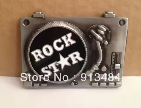 Music buckle dj player rock star all-match belt buckle