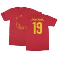 Ventilator voetbalbeker Spanje - Lamine Yamal 19 jerseystijl, uniseks T-shirt (S-5XL) HOT!!!