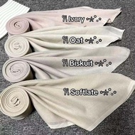 KERUDUNG SEGI EMPAT PARIS WARNA IVORY PREMIUM 110 CM x 110 CM