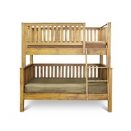 Scandinavian Solid Teak Wood Fredrick Double Decker Bunk Bed Bedroom Space Saving