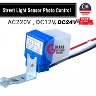 DC12V DC24V AC220V 10A Lampu Sensor Photo Switch Automatic On Off Street Light Sensor Photo Control 