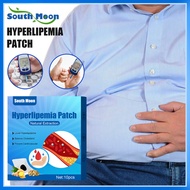 South Moon Flat Fat Health Care Patch for Lowering Blood Lipids Blood Sugar Soothing Assisting Balance Cholesterol Prevent Cardiovascular Stabilizing Health Care Diabetic Adhesive Lower Blood Sugar Plaster Auxiliary Hyperlipemia Patch