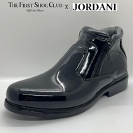 Jordani Men PU Leather Formal Slip-On High Cut Polis/Kawat/Office Shoe Kasut Kilat JM2279