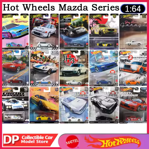 New Hot Wheels Premium JDM Mazda Series Mx-5 Rx-7 Rx-8 1:64 Scale Collectible Diecast Vehicle Model