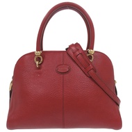 Tod's SELLARED皮革兩用手提包/單肩包，成色極佳，紅色，0444 [二手] TOD'S