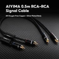 AIYIMA Audio 2 RCA to 2 RCA Interconnect Cables HIFI Stereo 6N OFC Male to Male For Speaker Amplifie