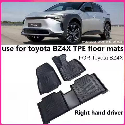 TPE Car Foot Mat For TOYOTA BZ4X Electric Rubber Waterproof Carpet