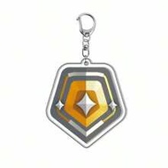 1pc VALORANT Game Accessory - Radiant Contract Logo Keychain, Rank Keychain - Perfect Gift, Birthday
