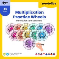 Multiplication Table Times Table Write and Wipe Workbook Multiplication Wheel Poster Sifir Darab Buk