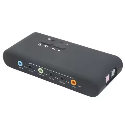 Professional USB Sound Card CM6206 Chipset 7.1 Stereo Optical External Audio Card Usb Hid Class Spec