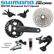 2020 NEW Shimano DEORE M5100 11 Speed Groupset 8PCS 2x11 Speed 170mm 36T-26T 96BCDS Crankset Shifter
