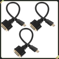 📱 3PCS Kabel Penukar DVI - Penyesuai Port DVI Dua Hala HDTV Monitor Komputer