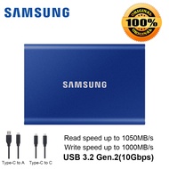 Samsung T7 T9พกพา1TB 500GB 2TB 4TB USB3.2Gen2x2 NVMe SSD สัมผัสภายนอกดิสโก้ Duro Type-C