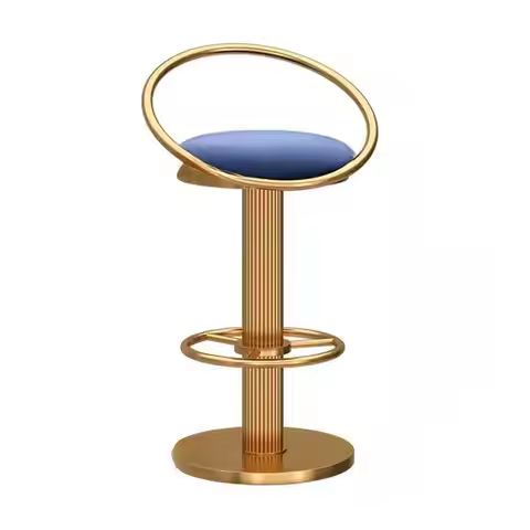 Luxury Nordic Stool Bar Chair Accent Velvet Rotating Pink Gold Kitchen Bar Chairs Banquetas Para Bar