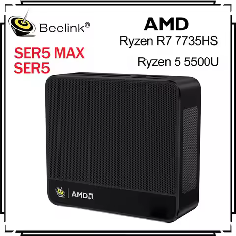 Beelink Mini PC SER 5 SER5 MAX AMD Ryzen R7 7735HS R5 5500U Desktop Gaming Computer WiFi 6 1000M M.2