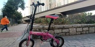 SOLAR120兒童 折疊單車 粉紅色 二手