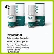 Ready Coema Liquid Foom Icy Menthol Salt Nic 30Mg/50Mg 30Ml By Foom Lab / Foom Ice Blast Terlaris