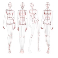 [ในสต็อก] [COD]Fashion Illustration Rulers Sketching Templates Ruler Sewing Humanoid Patterns Design