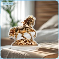 [mojotorw7] 2D Flat Horse Statue Holiday Housewarming Gift Waterproof Desk Decoration for Indoor Liv
