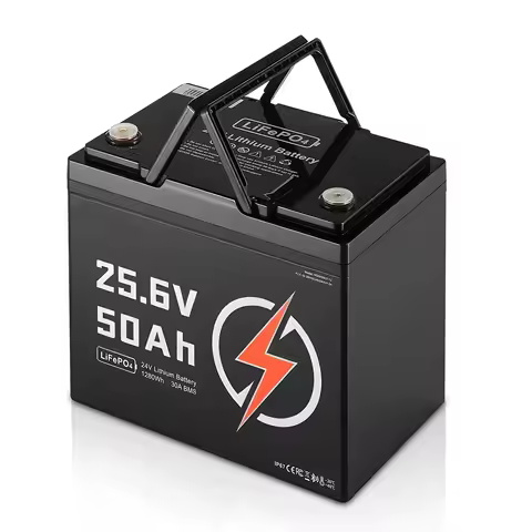 24V 50Ah LiFePO4 Lithium Battery Bluetooth Rechargeable Battery 30A BMS