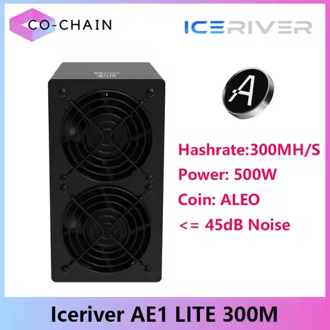 ICERIVER AE1 LITE 300MH/S 500W Low Power Consumption ALEO Miner Iceriver AE1LITE ALEO Coin Miner Low