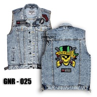 GUNS N ROSES EMBROIDERED MEN'S VEST JACKET ACCESSORIES ALREADY SEWN CASUAL DESIGN THAT INCREASE MEN 