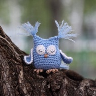 鉤針貓頭鷹，鉤針貓頭鷹毛絨玩具，貓頭鷹玩具，針織貓頭鷹，可愛毛絨貓頭鷹