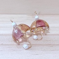 uv滴膠 可愛復古雨傘耳環