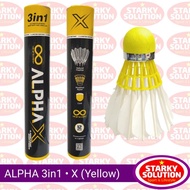Alpha X 3in1 Shuttlecock Original 3 in 1 Badminton Kock