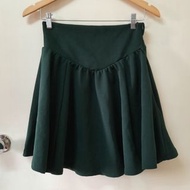 (27吋至30吋腰圍適合) 日本購入 Hedlher 側面有拉鏈 背面橡筋 綠色 傘裙 短裙