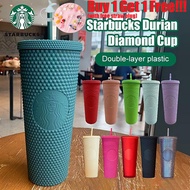 Ins Style Limited Starbucks Tumbler Reusable Straw Cup Frosted Durian Starbucks Cup Tumbler Starbucks Gradient Color Cup
