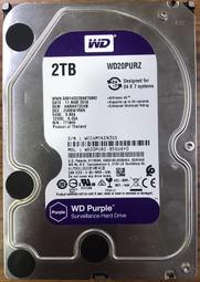 中古良品 WD 2TB 3.5吋硬碟 WD20PURZ 紫標監控碟 2t 1200元