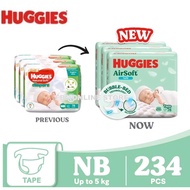 Huggies AirSoft Tape NB78 x 3 Super Jumbo Pack