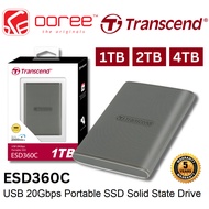 TRANSCEND EXT SSD ESD360C USB 20GBPS PORTABLE EXTERNAL SOLID STATE DRIVE WITH ONE-TOUCH AUTO-BACKUP 