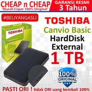 Toshiba Canvio Basic 1TB External Hdd - HD Hard Disk External Hard Disk