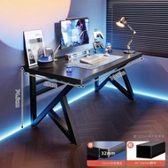 電腦枱 [升級32mm特厚桌面]黑色100cm 包送貨-電競枱 遊戲檯 寫字枱 辦公枱 電腦桌