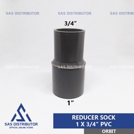 Vlok Sok 1 x 3/4" inch AW Socket Reducer Sock 1 x 3/4" PVC Orbit / Socket 1 x 3/4 Verlop 1 x 0.75/